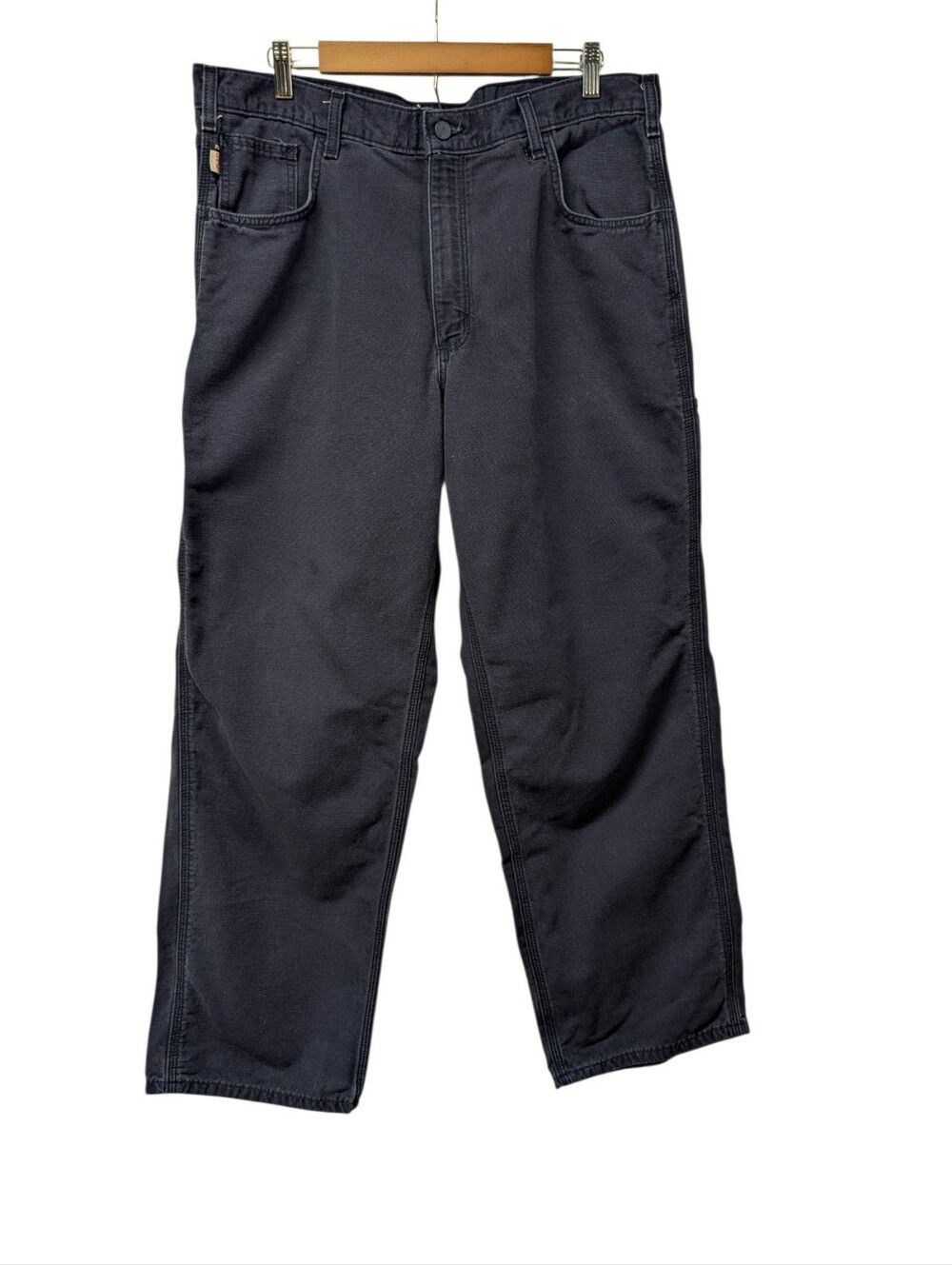Carhartt FRB159-DNY Men Blue FR Flame Resistant Canvas Work Cargo Pants 38x30